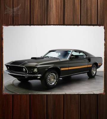 Металлическая табличка Mustang Mach 1 428 Super Cobra Jet